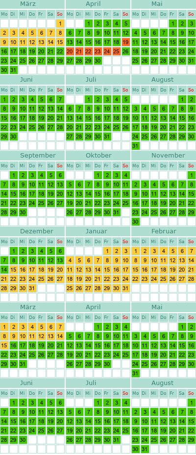 mein Belegungskalender