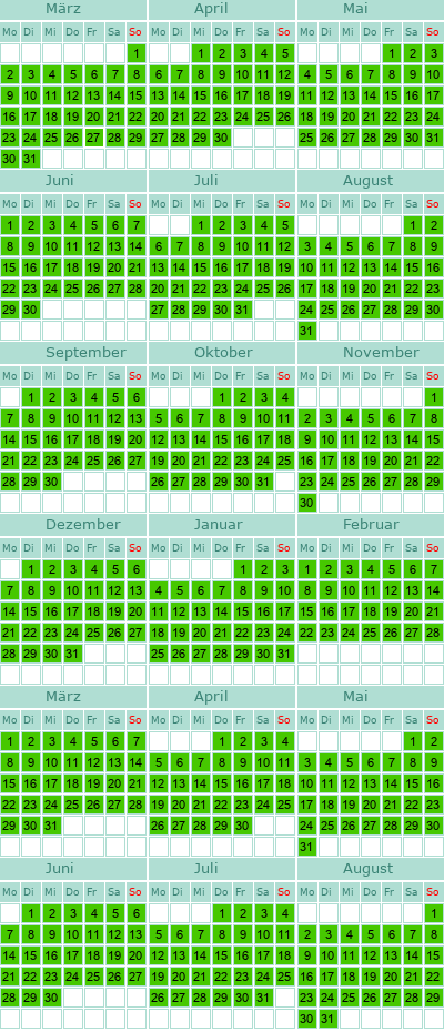 mein Belegungskalender