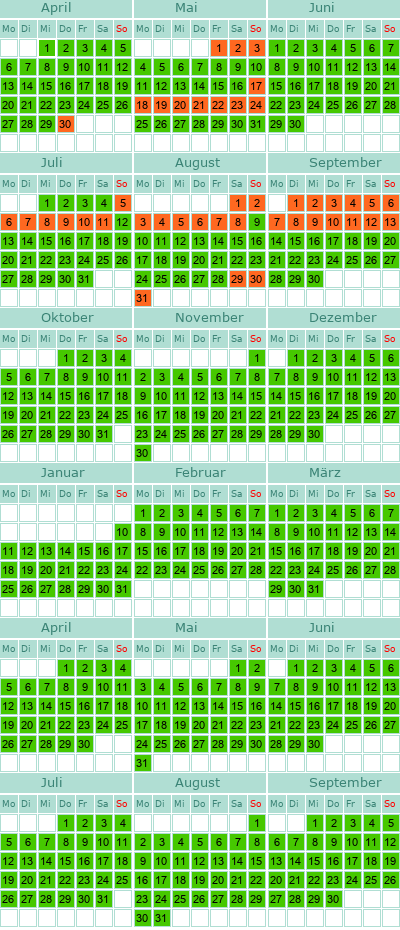 mein Belegungskalender