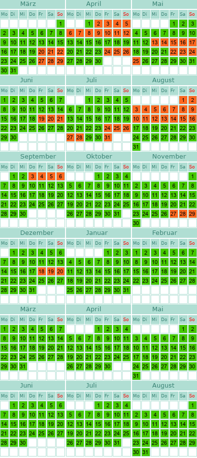 mein Belegungskalender