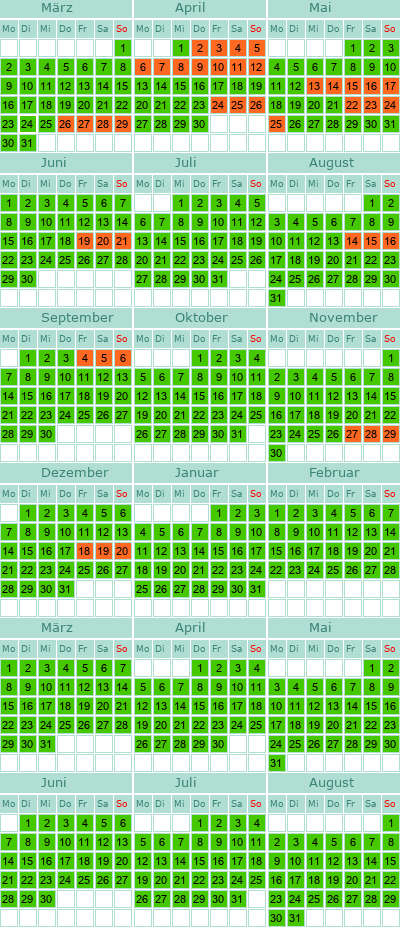 mein Belegungskalender