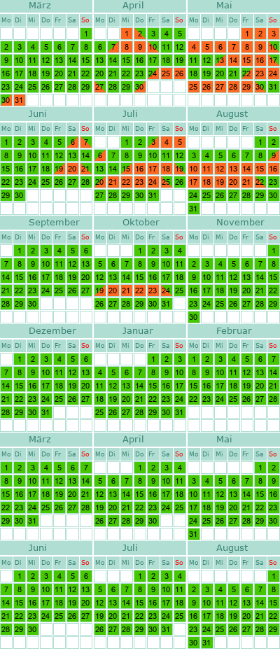 mein Belegungskalender